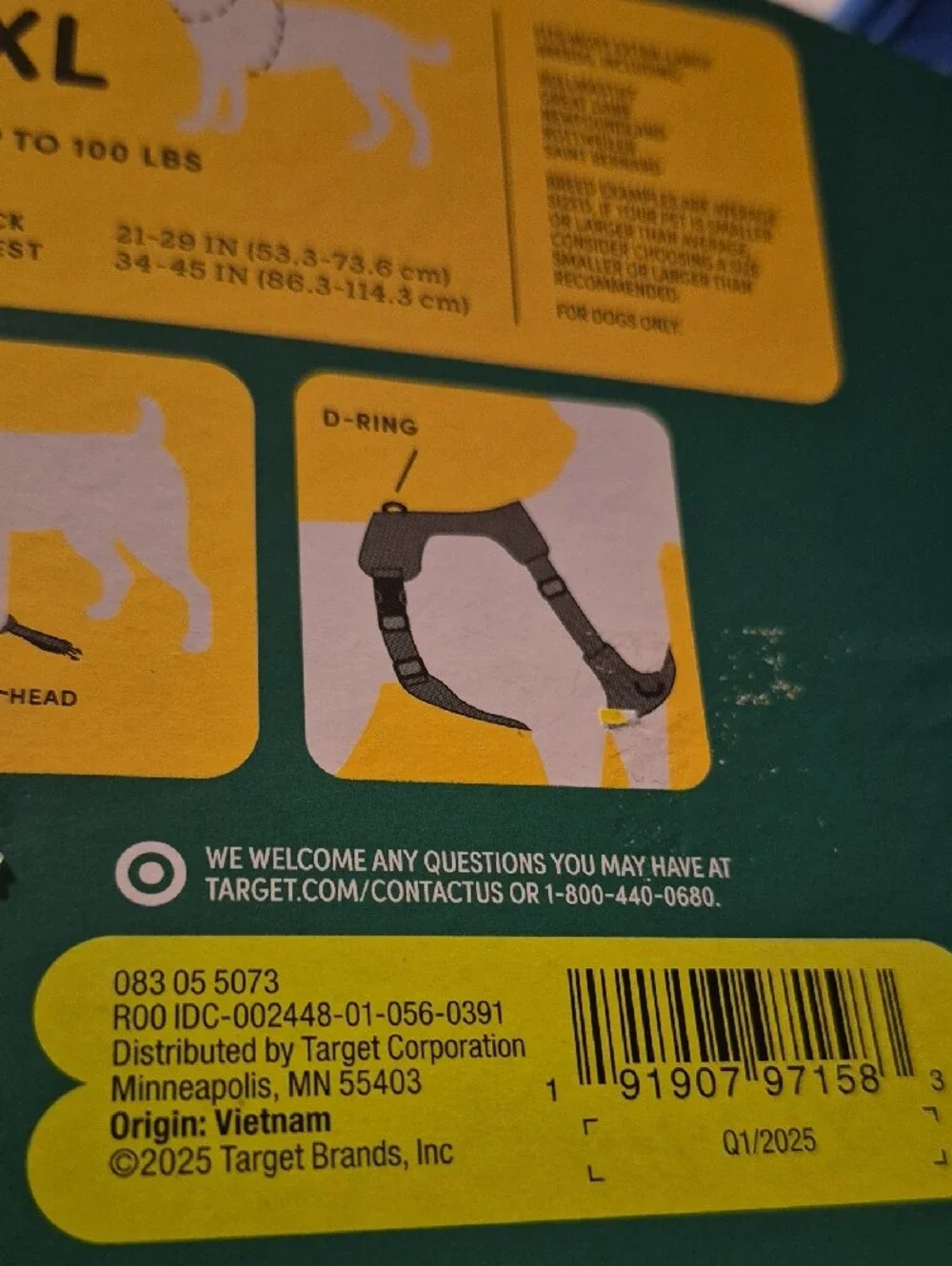 BOOTS & BARKLEY Adjustable Comfortable Dog Harness XL